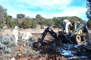 digging to plant 10 pinyons