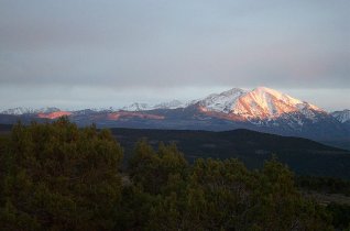 sunset over mt. sopris