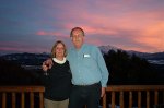 Katie & Joe Burton romancing to a fine sunset