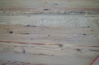 reclaimed heart pine close up