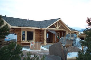 house surrounded by stone