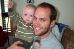 Owen waving with Uncle Kev