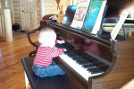 Owen playing the piano