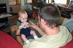 Owen with Uncle Kev