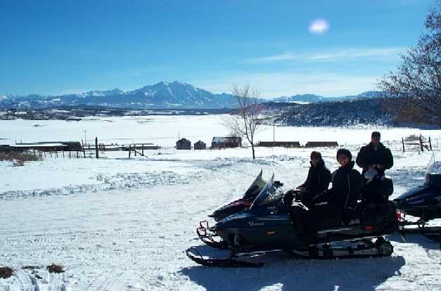 [Snowmobiling at Chenoa above Glenwood Springs]